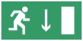 Эвакуационные знаки безопасности ГОСТ Р 12.4.026-2001: Указатель двери эвакуационного выхода (правосторонний)